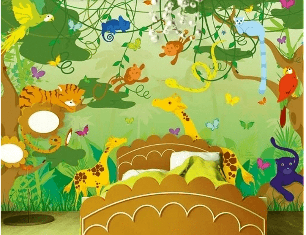 kinderkamer jungle behang
